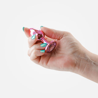 Rear Assets Metal Anal Plug - Pink