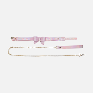 Paris Collection Collar with Leash - Pink