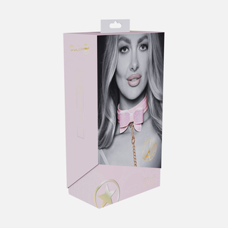 Paris Collection Collar with Leash - Pink