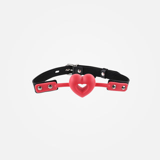 Sex & Mischief Heart Mouth Gag - Amor Red