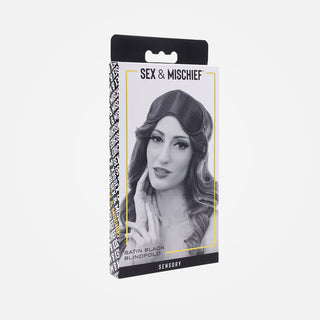 Sex & Mischief Satin Blindfold Eye Mask - Black