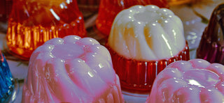 Close up of colourful jelly