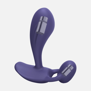 Witty Double Sided Vibrating Anal Plug - Midnight Indigo