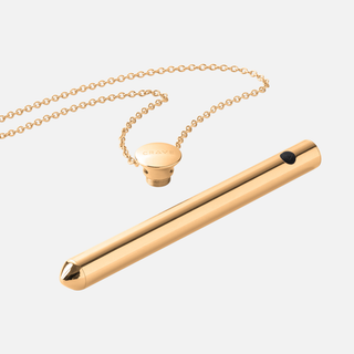 Vesper 2 -Bullet Vibrator Necklace -24KT Gold