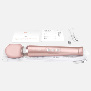 Le Wand Petite Rechargeable Wand Vibrator - Rose Gold