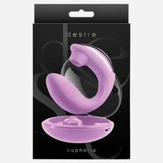 Desire Euphoria Dual ended Air Pulse and Suction Vibrator-Magenta