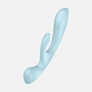 Triple Oh Rabbit Vibrator - Light Blue