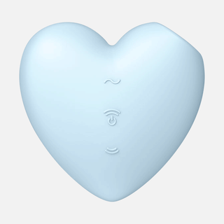 Cutie Heart Air Pulse Clitorial Stimulator - Blue