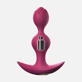 Twinny Bud Vibrating Butt Plug  - Plum