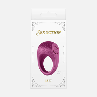 Seduction Levi Vibrating C Ring - Metallic Burgundy