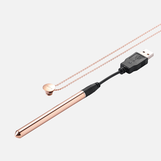 Vesper 2 Bullet Vibrator Necklace-Rose Gold