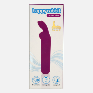 Mini Rechargeable Silicone Rabbit Ears Bullet Vibrator - Purple