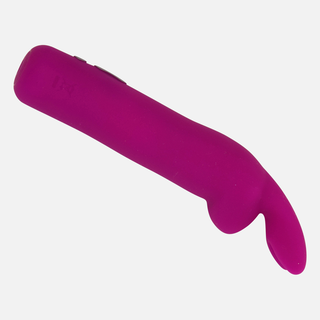 Mini Rechargeable Silicone Rabbit Ears Bullet Vibrator - Purple