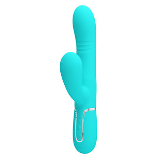 Rolling Beads Rabbit Vibrator - Teal