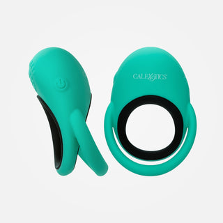 Link Up Remote Alpha Recharegeable Cock Ring - Green