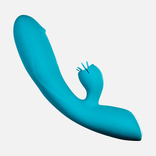 Fierce Flicker Rabbit Vibrator - Teal