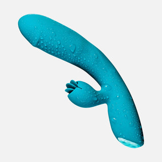 Fierce Flicker Rabbit Vibrator - Teal