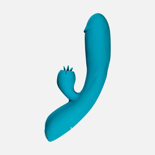 Fierce Flicker Rabbit Vibrator - Teal