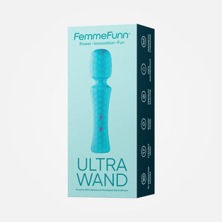 Ultra Wand - Rechargeable Flexible Textured Wand Vibrator - Turquoise