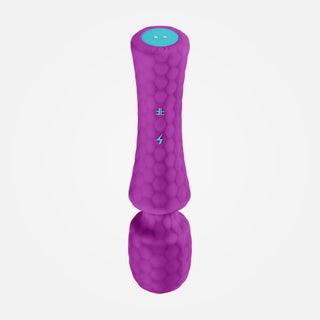 Ultra Wand - Rechargeable Flexible Textured Wand Vibrator - Purple