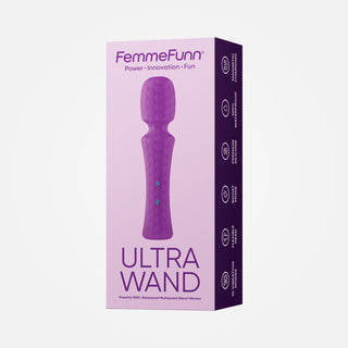 Ultra Wand - Rechargeable Flexible Textured Wand Vibrator - Purple