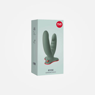Ryde - Green Non-Vibrating Double Grinding Dildo with Suction Cup Base