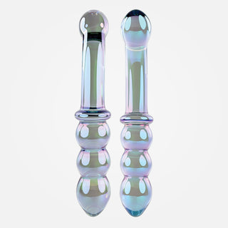 Lustrous Galaxy Wand - Violet Glass 18.5 cm Double Ended Dildo
