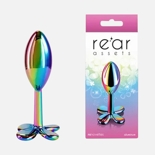 Rear Assets Clover Non Vibrating Anal Plug- Coloured