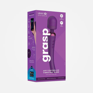 Grasp - Purple Rechargeable Wand Vibrator with App Control