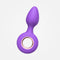 Vr14 - Purple Rechargeable Vibrating Anal Plug with Ring