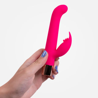 Hailey PRO - Hot Pink Rabbit Vibrator with Wireless Charging Base
