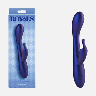 Royals Empress Rabbit Vibrator - Metallic Blue