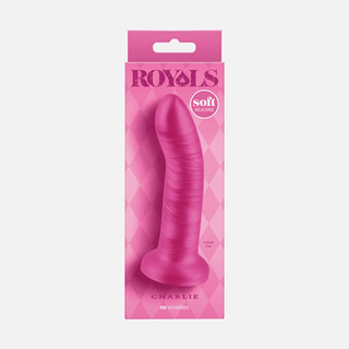 Royals Charlie Non Vibrating Dildo 5inch/12.7cm - Metallic Pink