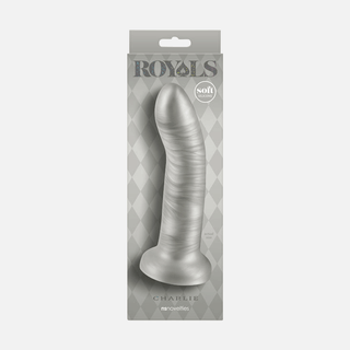 Royals Charlie Non Vibrating Dildo  7 inch/17.8cm  - Metallic Champagne