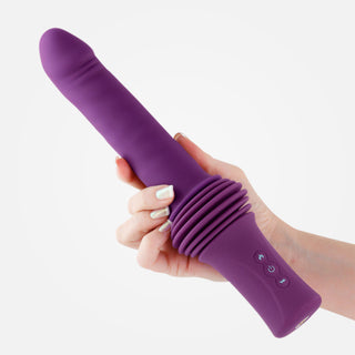 INYA Super Stroker - Purple Rechargeable Thrusting Vibrator with Remote Control + Stand