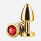 Rear Assets Petite Non Vibrating Anal Plug- Gold Red Gem