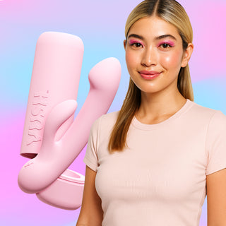 Glow - Compact + Rechargeable Pink Rabbit Vibrator with Travel Case