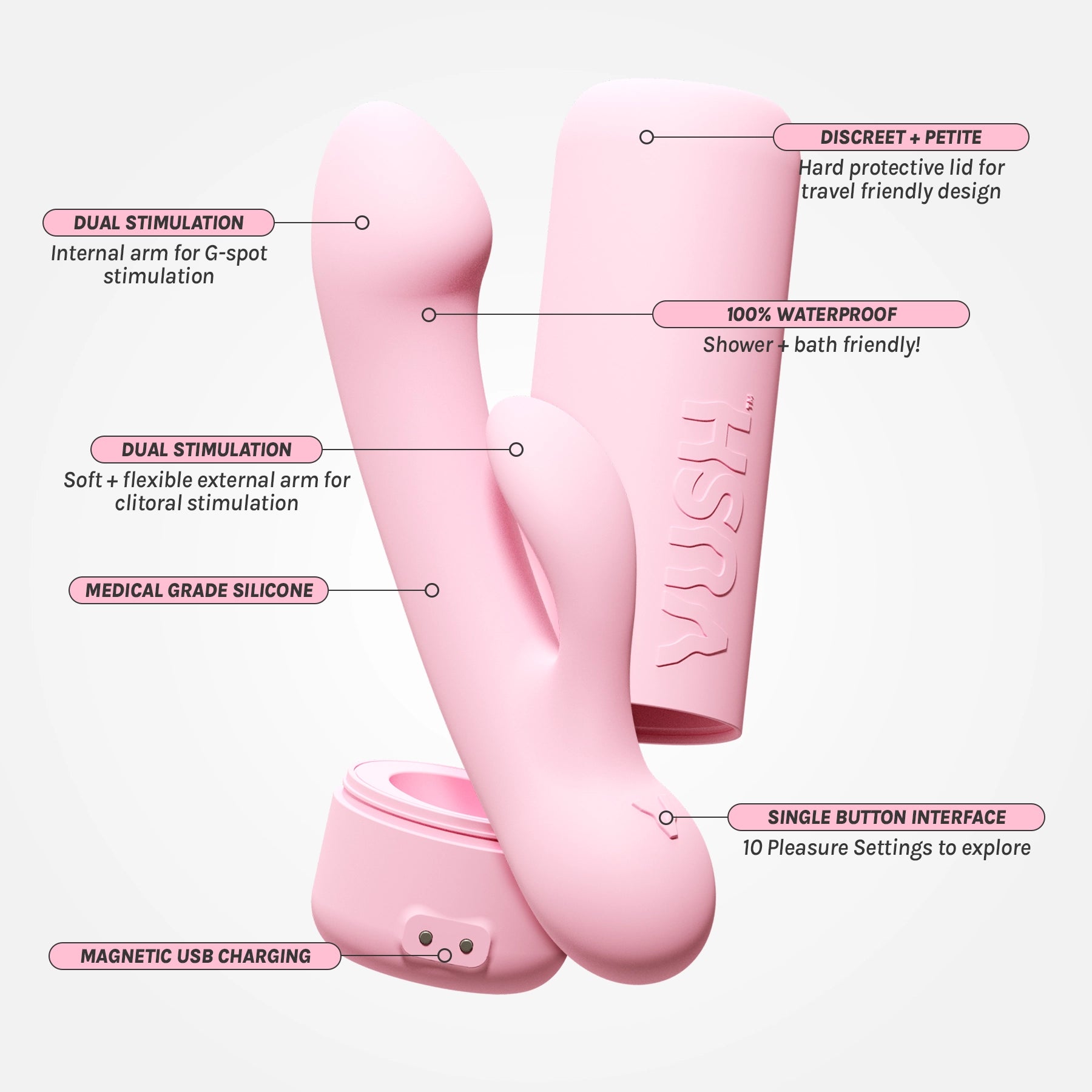 Glow Compact Rabbit Vibrator Vush Australia Glow Compact Rabbit Vibrator Vush Australia