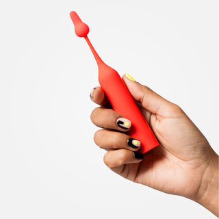 Pop - Rechargeable Clitoral Stimulator with Interchangeable Flicking Head - Red