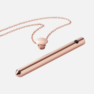 Vesper 2 Bullet Vibrator Necklace - Rose Gold