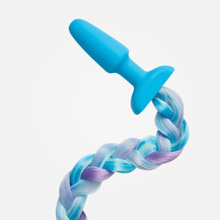 Furry Tales - Blue Silicone Anal Plug with Unicorn Tail